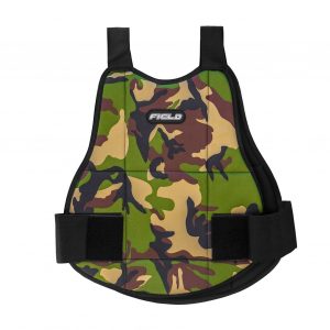 CHEST PROTECTOR FIELD REVERSIBLE BLACK/WOODLAND CAMO